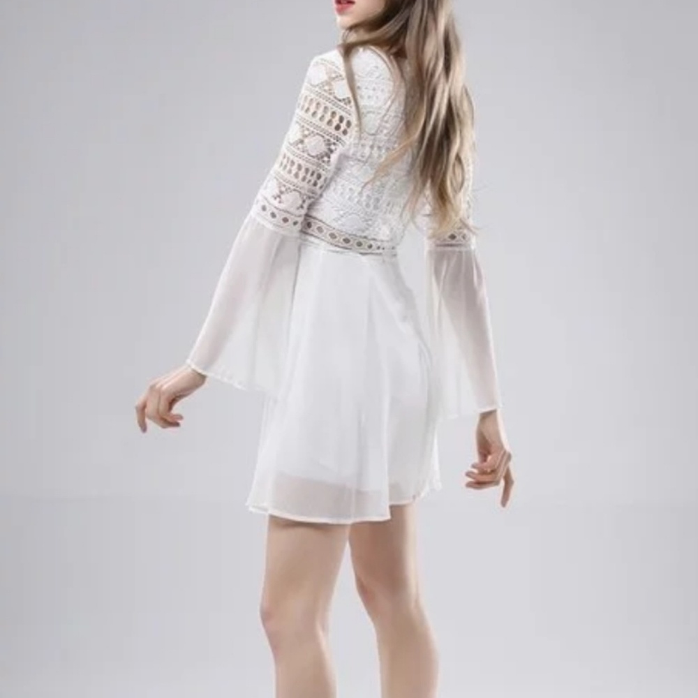 WHITE  MINI DRESS - Picture 4 of 8